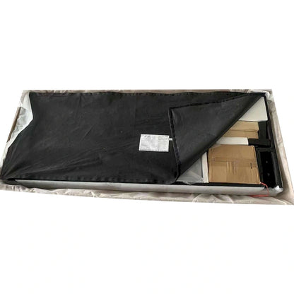 Grey King Linen Upholstered Platform Bed with Tufted Headboard, Strong Wood Slat Support - No Box Spring Needed