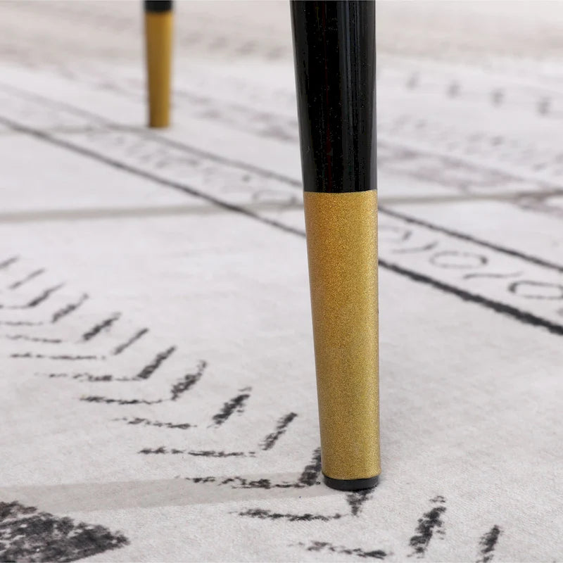 Modern Style 5-Piece Dining Set with Round Table and 4 Velvet Upholstered Chairs