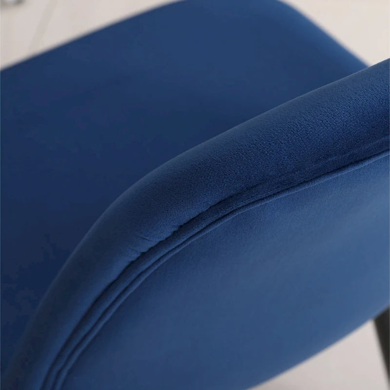 Modern Style 5-Piece Dining Set with Round Table and 4 Velvet Upholstered Chairs