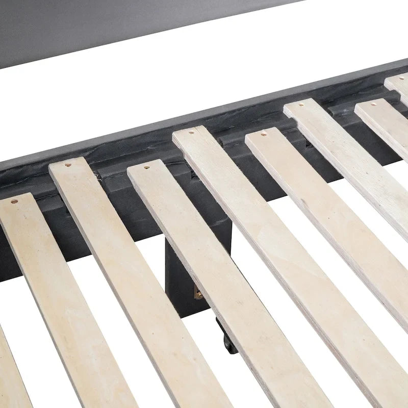 Twin Cloud Velvet Daybed with Trundle, Drawers, and USB