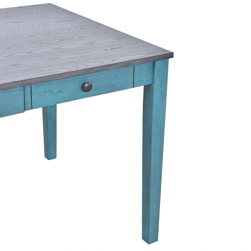 6-Piece Wooden Dining Table Set with 4 Chairs & Bench, Table with Drawer