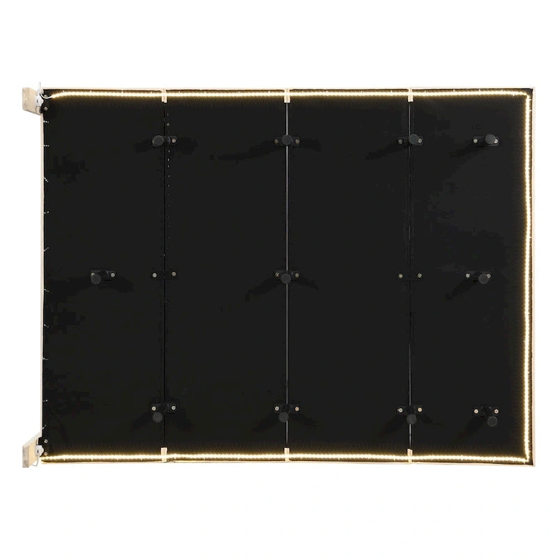 Queen Velvet Floating Bed with Sensor Light and Tufted Headboard