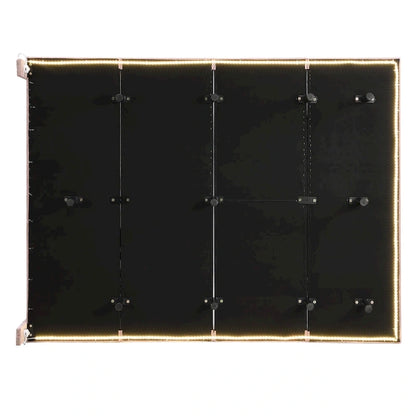 Queen Velvet Floating Bed with Sensor Light and Tufted Headboard