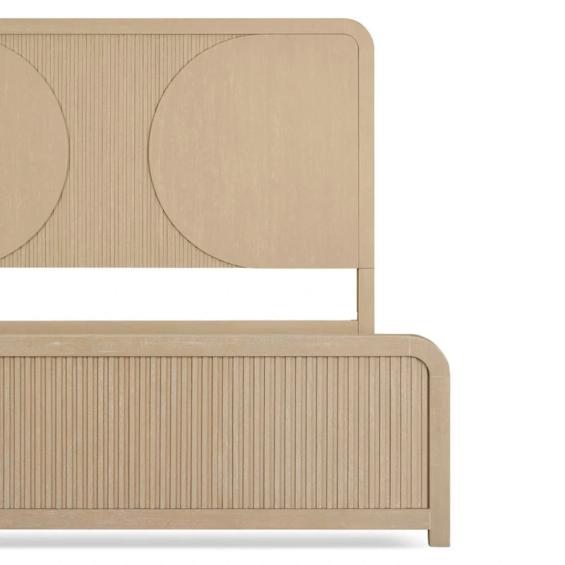 Furniture of America Adrienne Modern Rustic Solid Wood Fluting Panel Bed