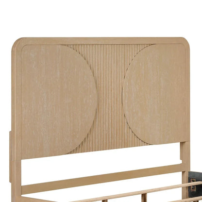 Furniture of America Adrienne Modern Rustic Solid Wood Fluting Panel Bed