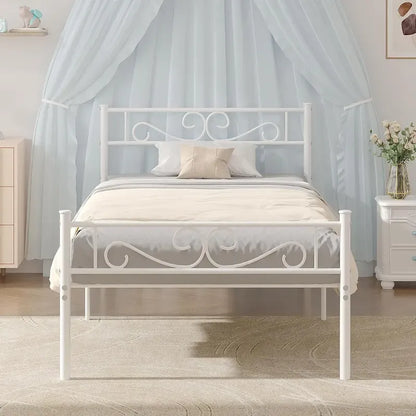 Metal Bed Frame with Headboard and Footboard- Twin/Full/Queen Size Bed