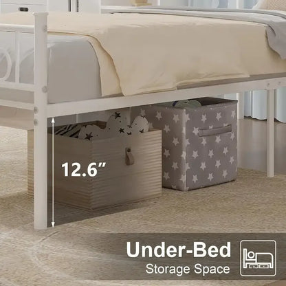 Metal Bed Frame with Headboard and Footboard- Twin/Full/Queen Size Bed