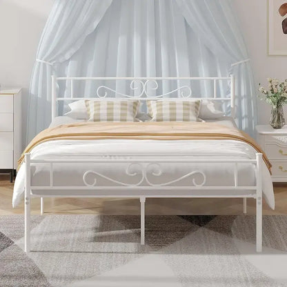 Metal Bed Frame with Headboard and Footboard- Twin/Full/Queen Size Bed