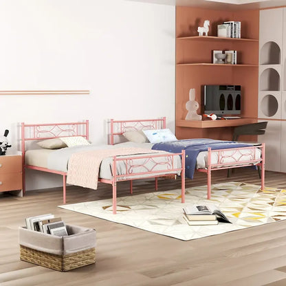 Metal Bed Frame with Headboard and Footboard- Twin/Full/Queen Size Bed