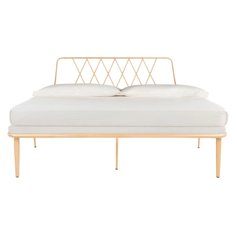 SAFAVIEH Aggie Gold Platform Bed