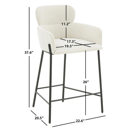 SAFAVIEH Couture Sejada 26-inch Counter Stool - 23 In. W x 21 In. D x 38 In. H - 23Wx21Dx38H