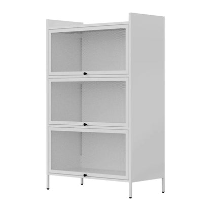 Pantry Storage Cabinet with Doors and Retractable Doors