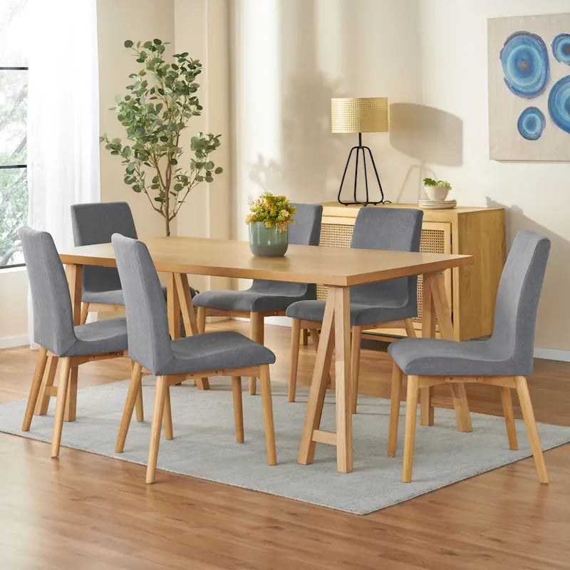 Orrin Mid-Century Modern 7 Piece Dining Set by Christopher Knight Home