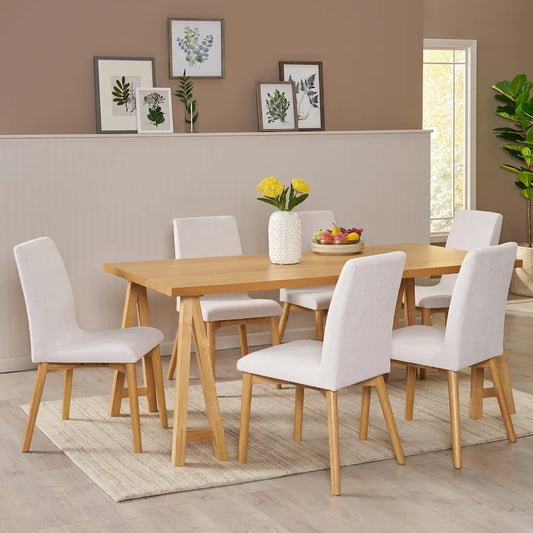 Orrin Mid-Century Modern 7 Piece Dining Set by Christopher Knight Home