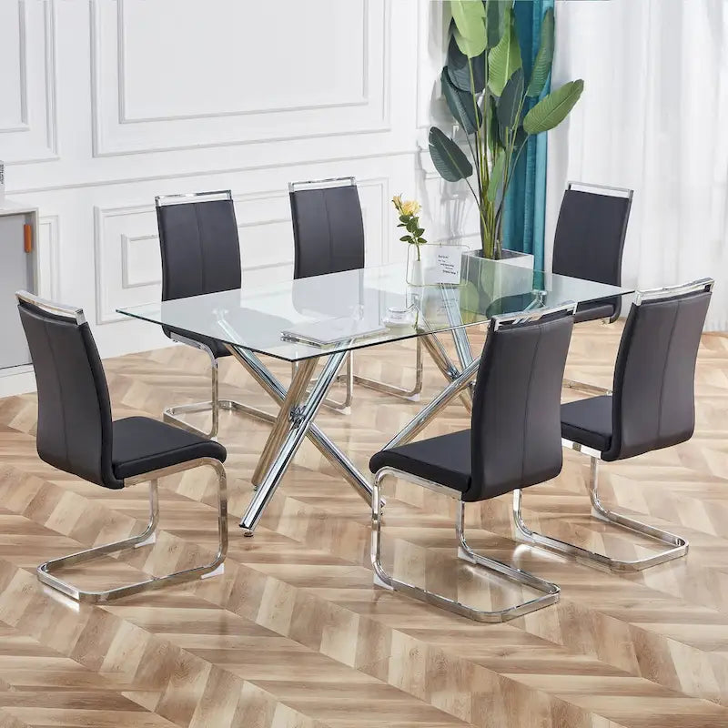 Modern Dining Chairs PU Faux Leather set of 4