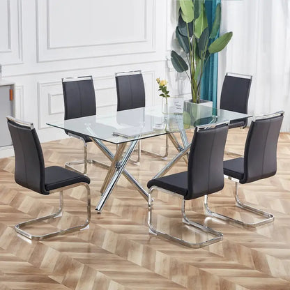 Modern Dining Chairs PU Faux Leather set of 4