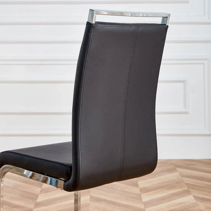 Modern Dining Chairs PU Faux Leather set of 4