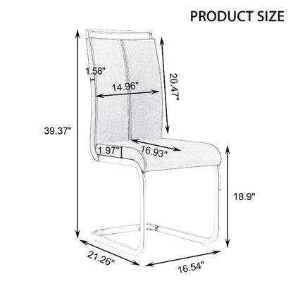 Modern Dining Chairs PU Faux Leather set of 4