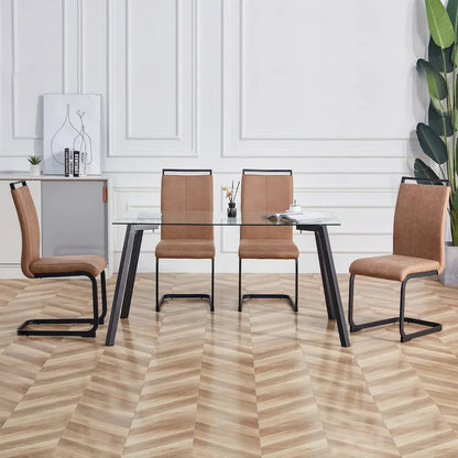 Modern Dining Chairs PU Faux Leather set of 4