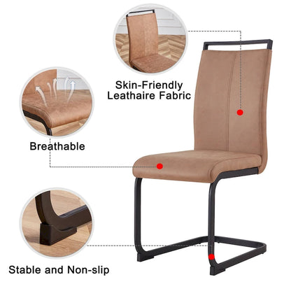 Modern Dining Chairs PU Faux Leather set of 4