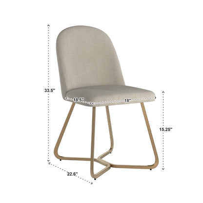 Cheyenne Gold Metal Dining Chair (Set of 2) by iNSPIRE Q Modern