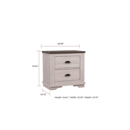 Marilyne 6 Piece Chalk Gray Rustic Sleigh Bedroom Set