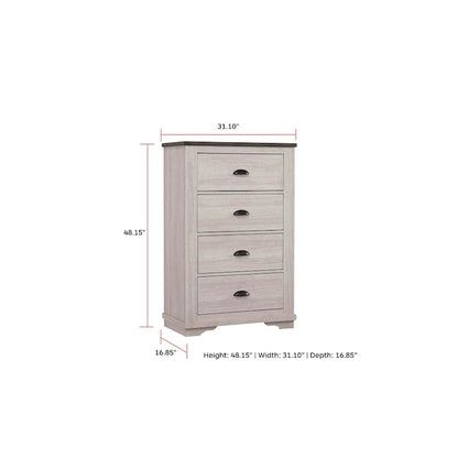 Marilyne 6 Piece Chalk Gray Rustic Sleigh Bedroom Set