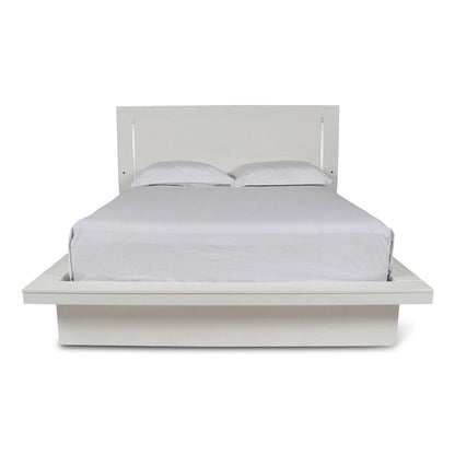 New Classic Furniture Vexa White High Gloss 4-Piece Bedroom Set with Nightstand