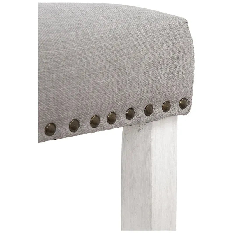 Jameson Upholstered Polyester Antique White 24 Inch Counter Stool