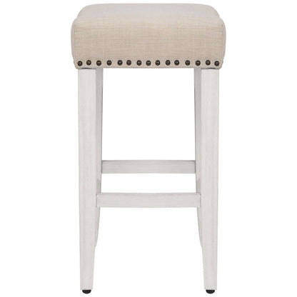 Jameson Upholstered Polyester Antique White 24 Inch Counter Stool