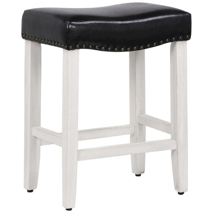 Jameson Upholstered Polyester Antique White 24 Inch Counter Stool
