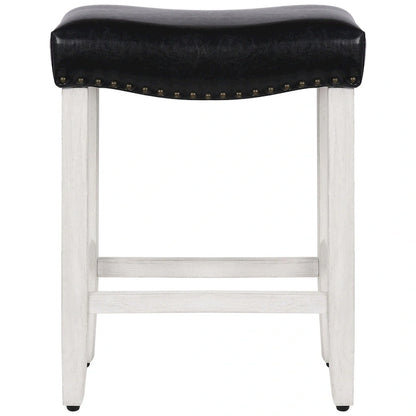 Jameson Upholstered Polyester Antique White 24 Inch Counter Stool