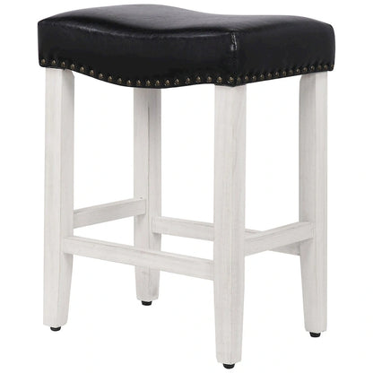 Jameson Upholstered Polyester Antique White 24 Inch Counter Stool