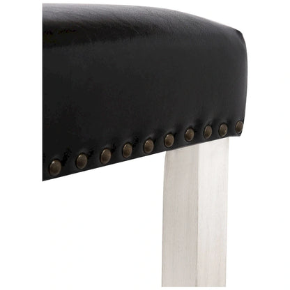 Jameson Upholstered Polyester Antique White 24 Inch Counter Stool