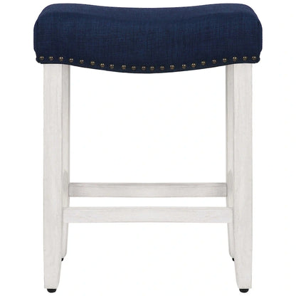Jameson Upholstered Polyester Antique White 24 Inch Counter Stool