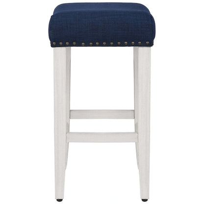 Jameson Upholstered Polyester Antique White 24 Inch Counter Stool