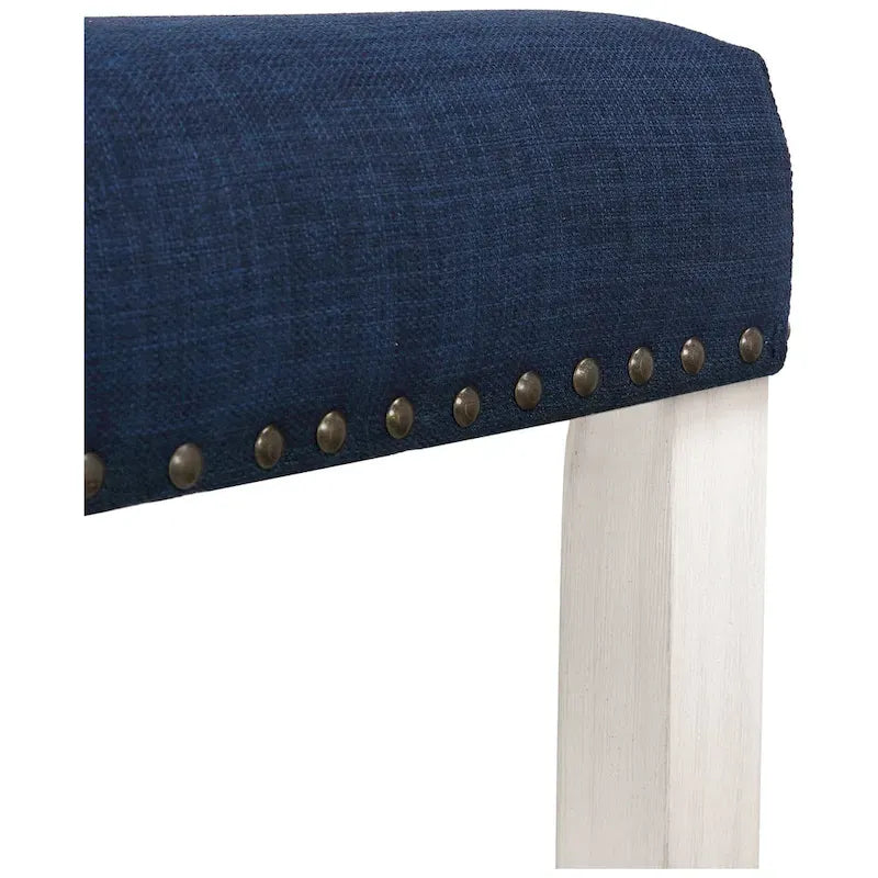 Jameson Upholstered Polyester Antique White 24 Inch Counter Stool