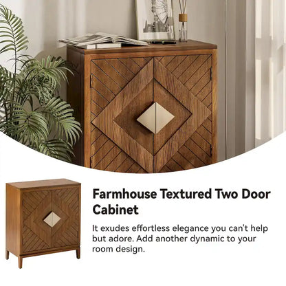 COZAYH Farmhouse Storage Dresser Accent Sideboard Wood Buffet Cabinet with 2-Door for Living Room, Hallway, Bedroom, Dining Room