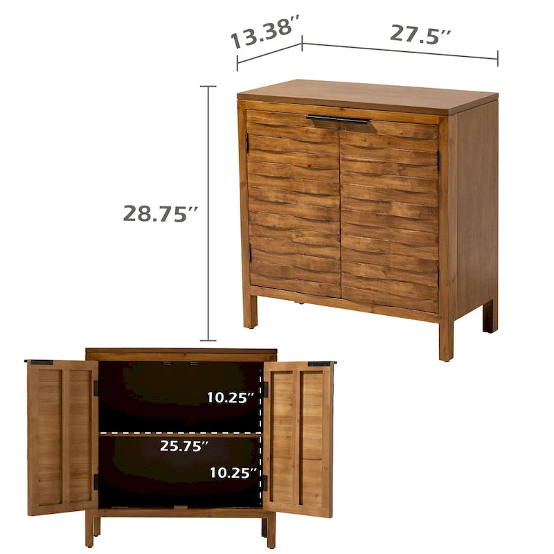 COZAYH Farmhouse Storage Dresser Accent Sideboard Wood Buffet Cabinet with 2-Door for Living Room, Hallway, Bedroom, Dining Room