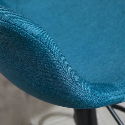 HOMCOM Swivel Bar Stools Set of 2 Bar Chairs Adjustable Height Barstools Padded with Back for Kitchen, Counter, and Home Bar