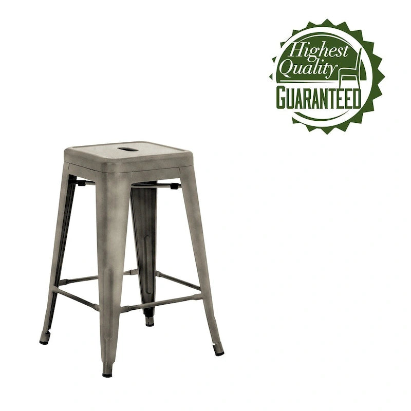 Carbon Loft Athos Indoor and Outdoor Metal Patio Counter Stool (Set of 4)