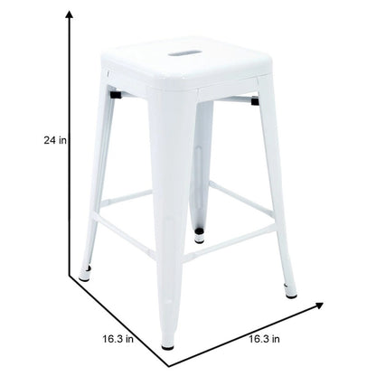 Carbon Loft Athos Indoor and Outdoor Metal Patio Counter Stool (Set of 4)