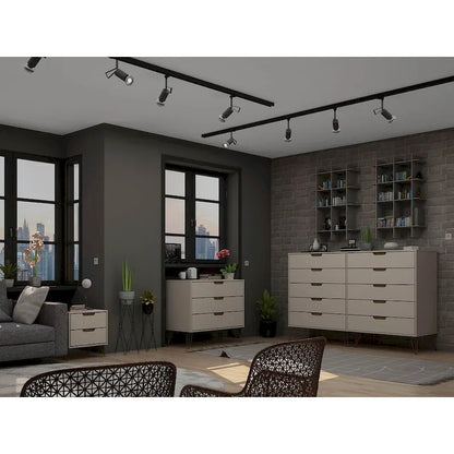 Manhattan Comfort Rockefeller 3-Piece Dresser and Nightstand Set