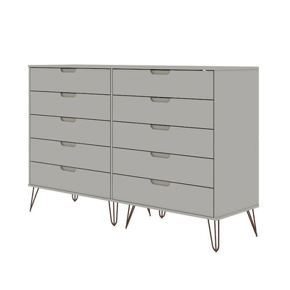 Manhattan Comfort Rockefeller 3-Piece Dresser and Nightstand Set