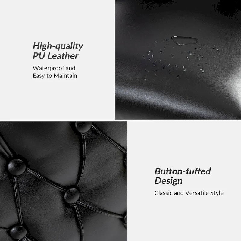 Jordan Traditional Wingback Nailhead Trim Tufted 360-degree Swivel Bar Stool Set of 2 By HULALA HOME - N/A