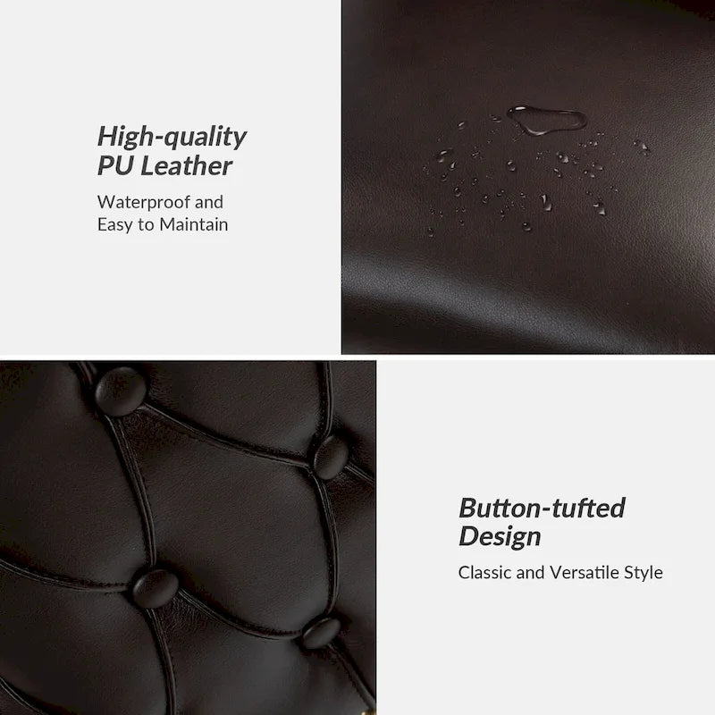 Jordan Traditional Wingback Nailhead Trim Tufted 360-degree Swivel Bar Stool Set of 2 By HULALA HOME - N/A