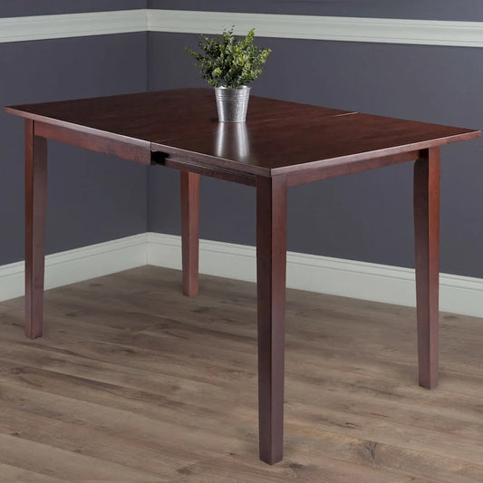 Copper Grove Petronella Walnut Brown Dining Table with Dropleaf Extension - N/A