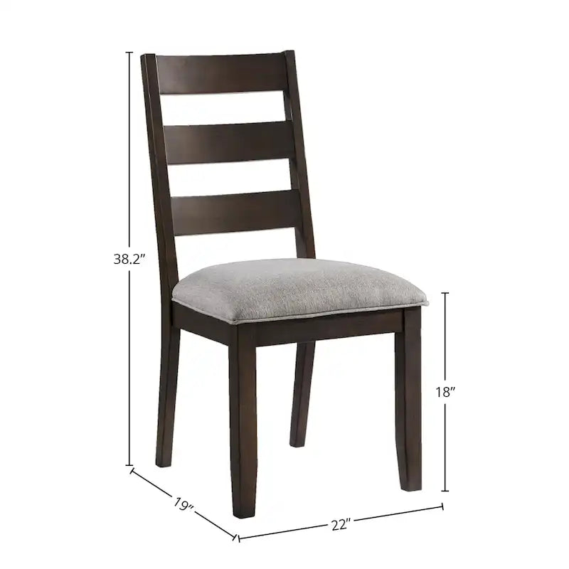 Beacon Ladder Back Side Chairs with Cushion (Set of 2)
