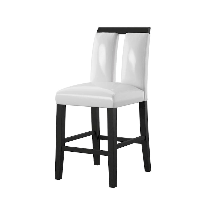 Blanton Contemporary Black Solid Wood LED 5-Piece Counter Height Dining Table Set by Furniture of America