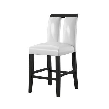 Blanton Contemporary Black Solid Wood LED 5-Piece Counter Height Dining Table Set by Furniture of America